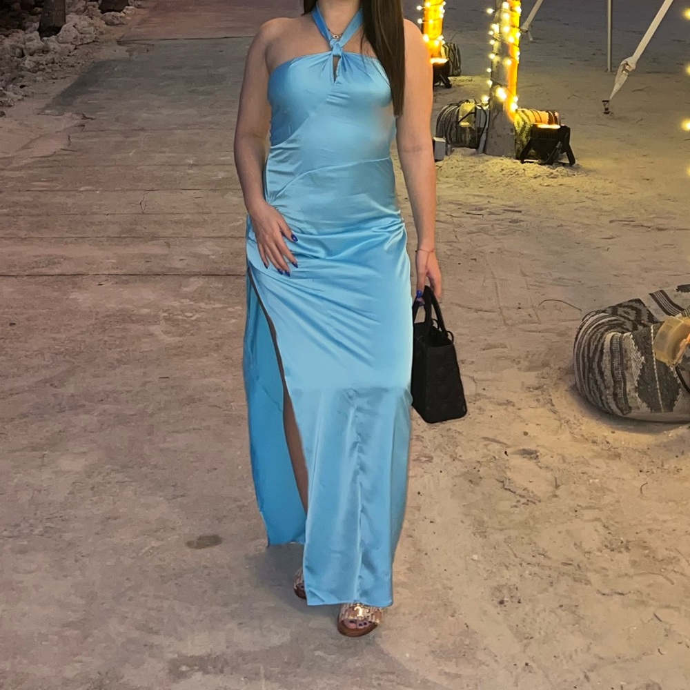 Blue Maxi Shusha Dress, Size Medium